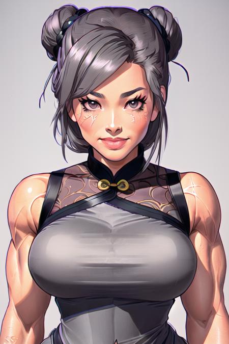 00239-762390344-1girl, solo, chun-li, (((portrait))), (((upper body))), iranon-17400, detailed face, detailed eyes, ((((grey hair)))), ((brown e.png